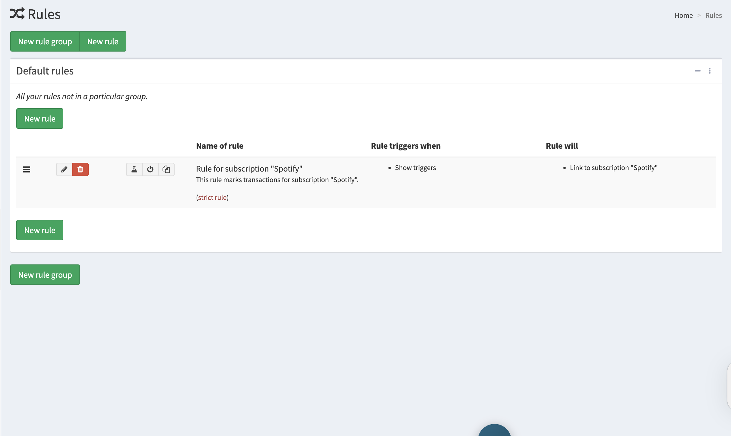 Bills & Subscriptions Screenshot